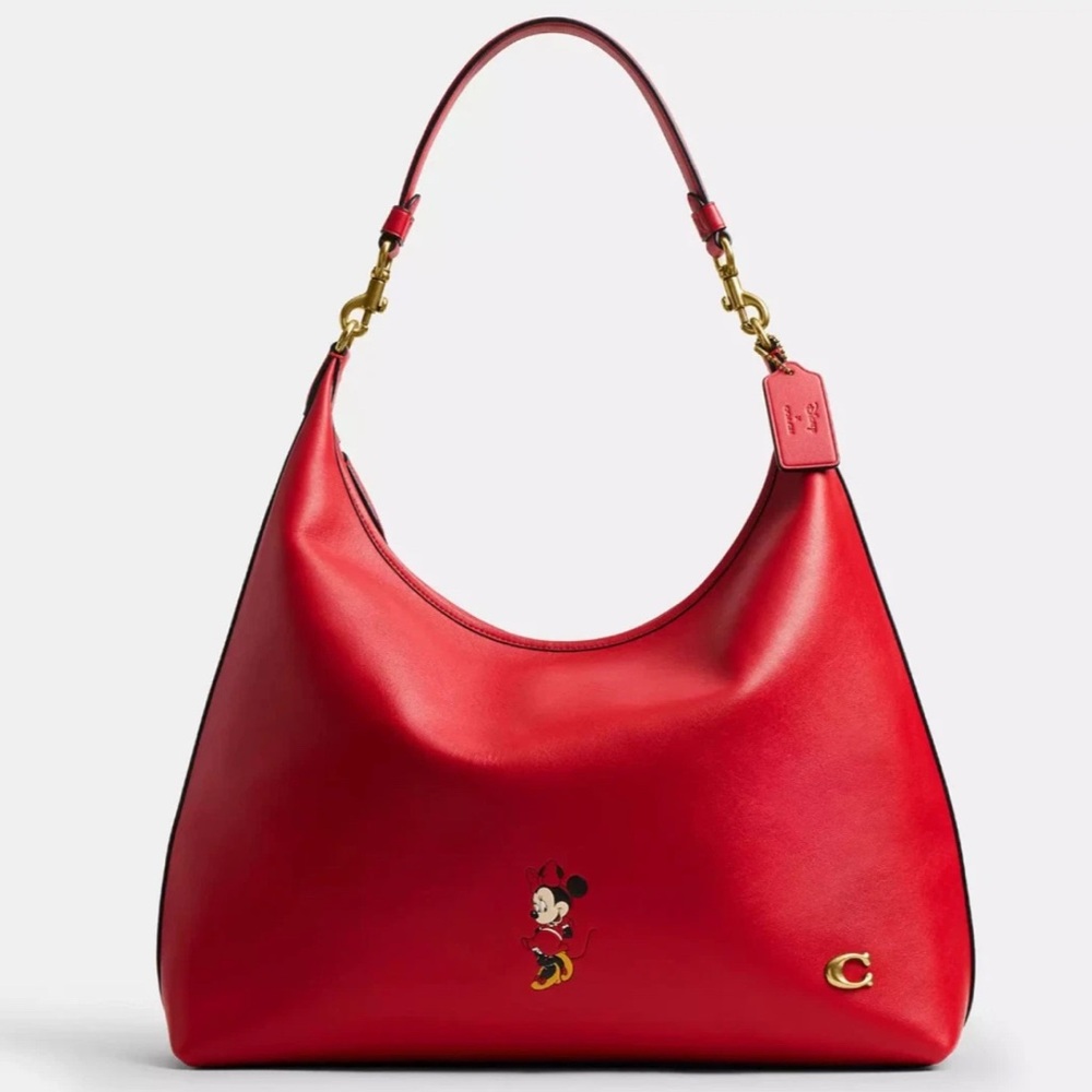 Disney X Coach Minnie Mouse Juliet Red 38 Shoulder Bag